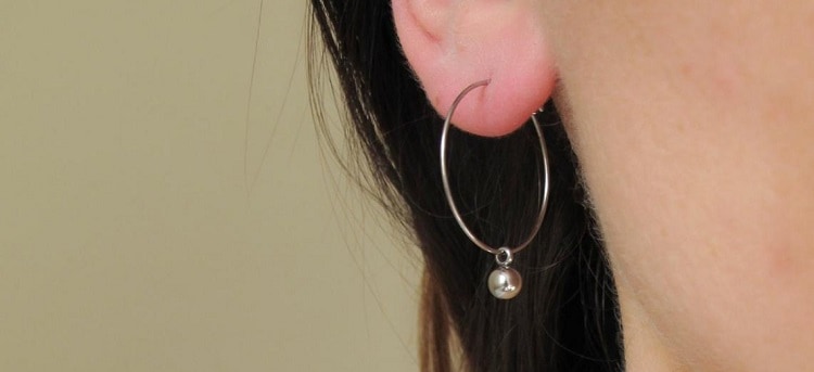 316L Surgical Steel Ball Hoop Earrings- Lotka Art