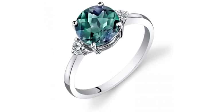 Alexandrite and Diamond Ring