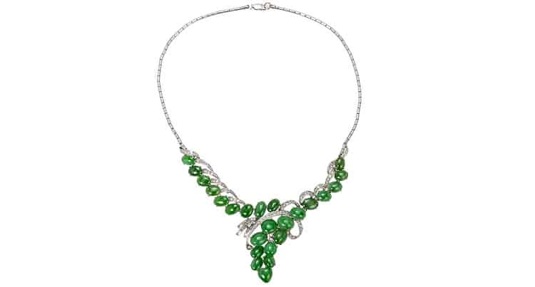 Estate Jadeite & Diamond Necklace- JBHudson