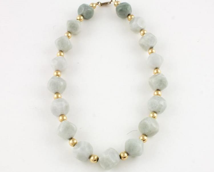 Faceted Light Green Jade Necklace- Jade Maya