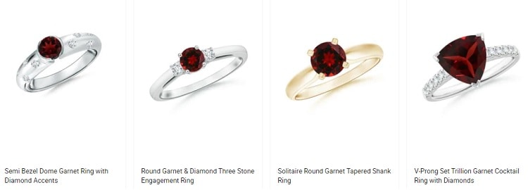 Garnet Engagement Rings Angara