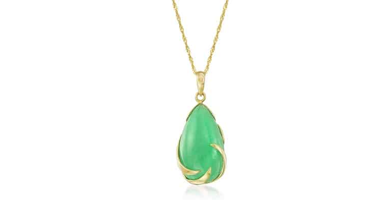 Jade Teardrop Pendant Necklace- Ross Simmons