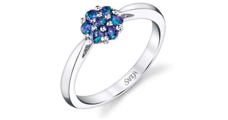 Precious Petals White Gold Alexandrite Ring