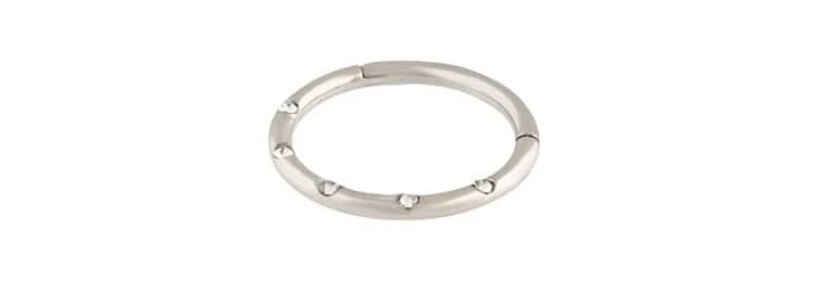 Surgical Steel Silver Crystal Cartilage Ring- Lovisa