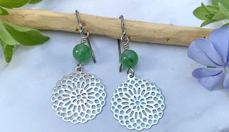 Titanium Celtic Filigree Dangle Earrings- OuhLaLaEarrings