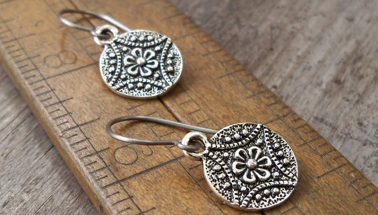 Titanium Dangle Floral Earrings- CraftLikeAnArtist