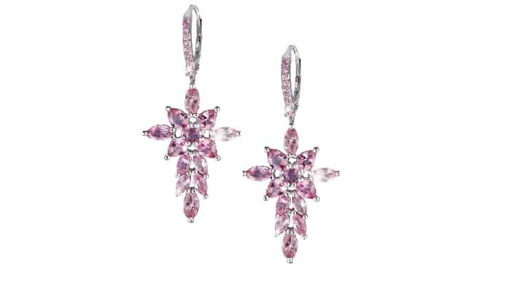 Tourmaline Cluster Cross Earrings- Timepieces International