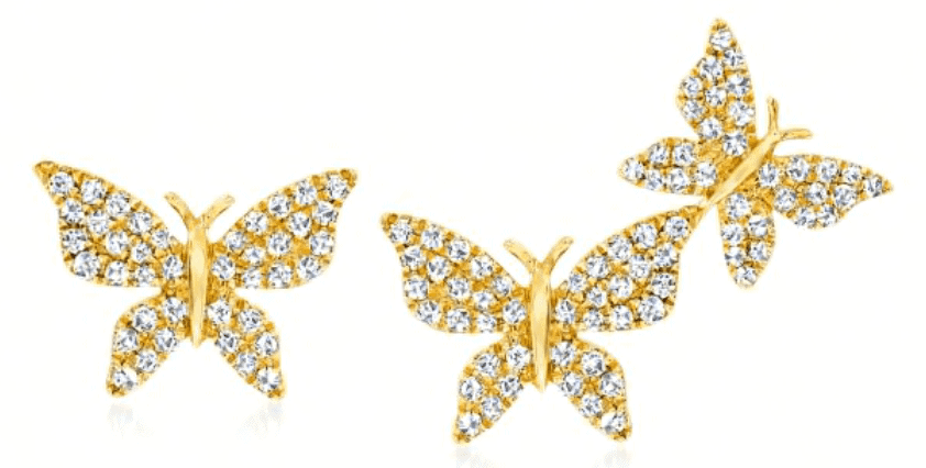 Diamond Butterfly Mismatched Earrings- Ross Simmons