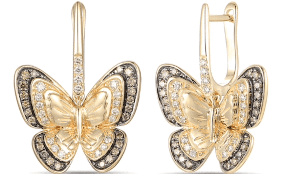 Le Vian Butterfly Diamond Earrings- Kay Jewelers