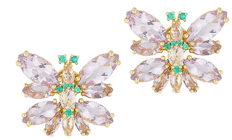 Dolce & Gabbana Gemstone Butterfly Earrings- Saks Fifth Avenue