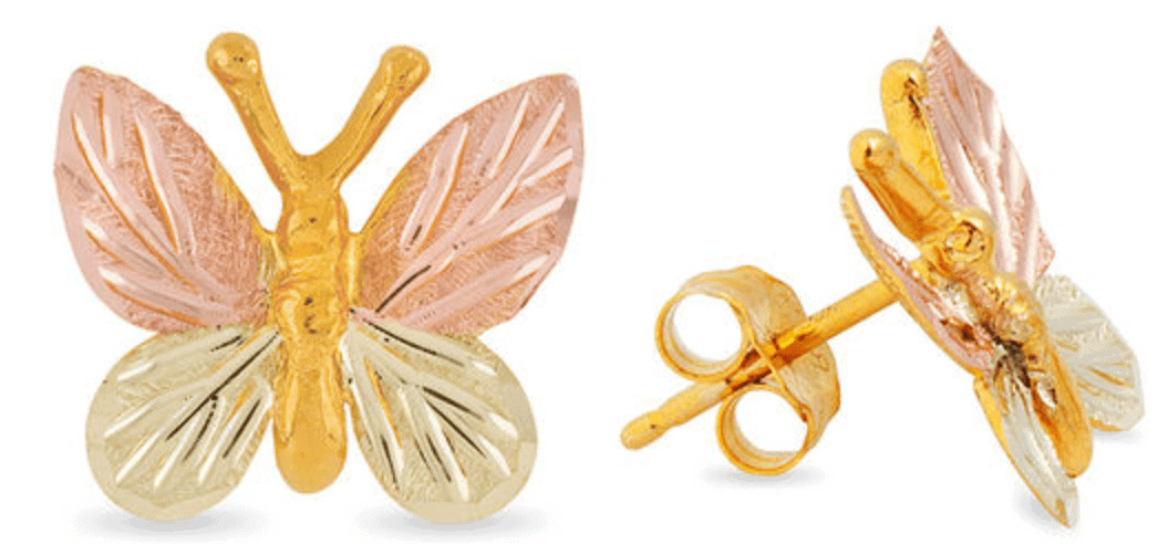 Black Hills Gold Butterfly Stud Earrings- Zales