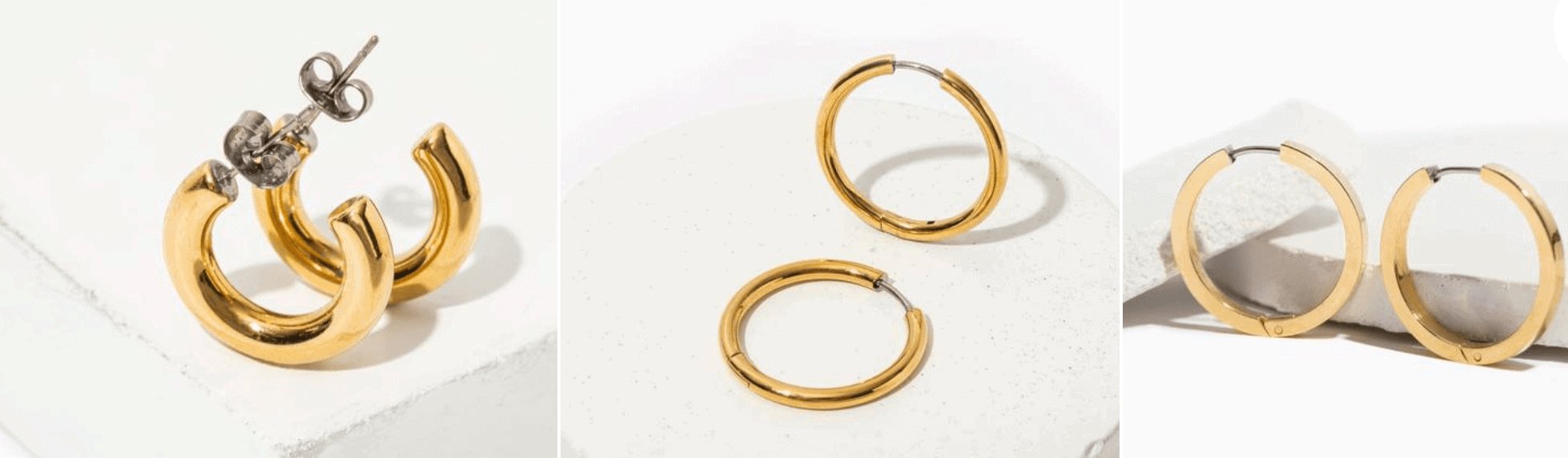 Titanium Modern Hoops Collection- Tini Lux