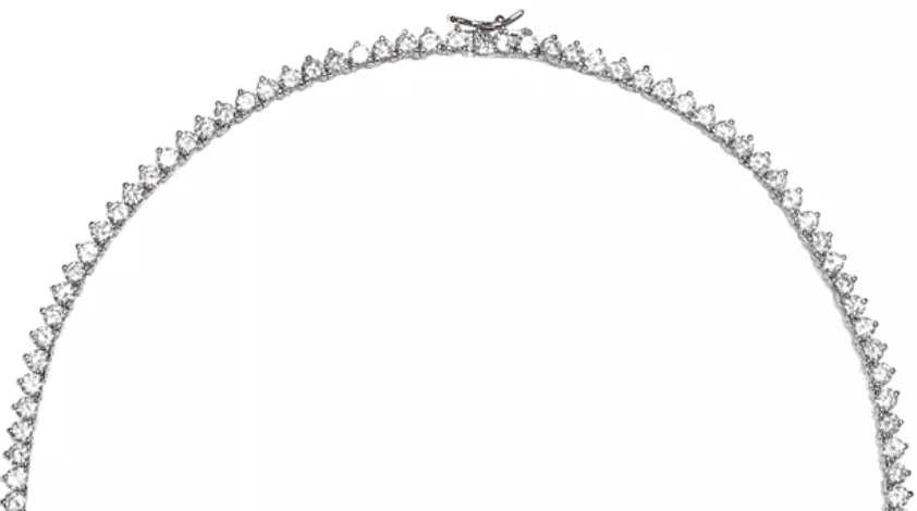 Cubic Zirconia Graduated Tennis Collar Necklace- Macy’s