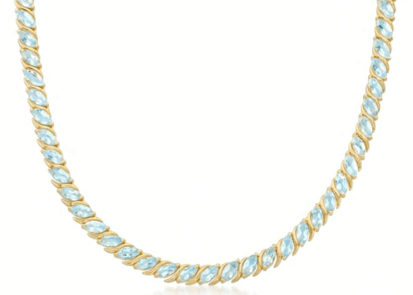 Sky Blue Topaz Tennis Necklace- Ross Simmons