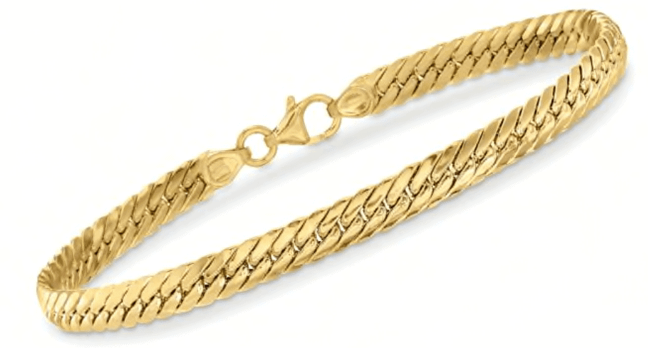 Italian 18K Yellow Gold Cuban Link Bracelet- Ross Simmons