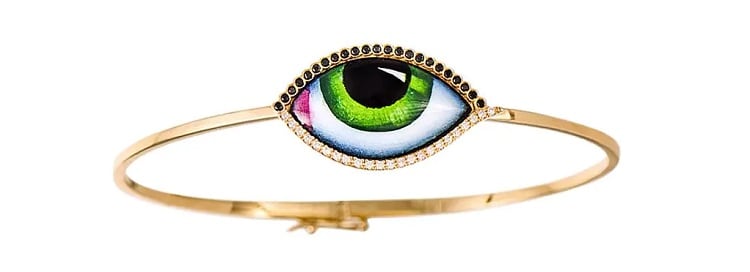 Lito Green Evil Eye Diamond Bangle