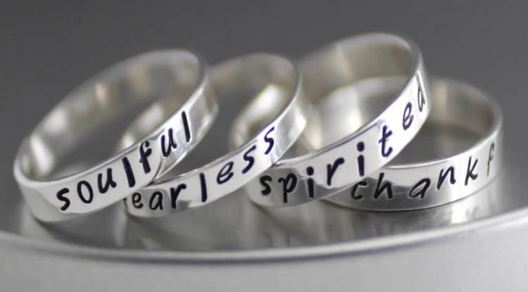 PERSONALIZED CUSTOM WORD RINGS