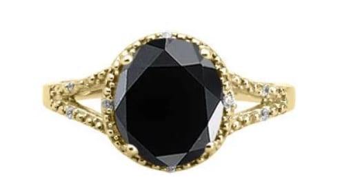 Simple Oval Cut Black Onyx Diamond Sterling Silver Ring For Women By Gemologica