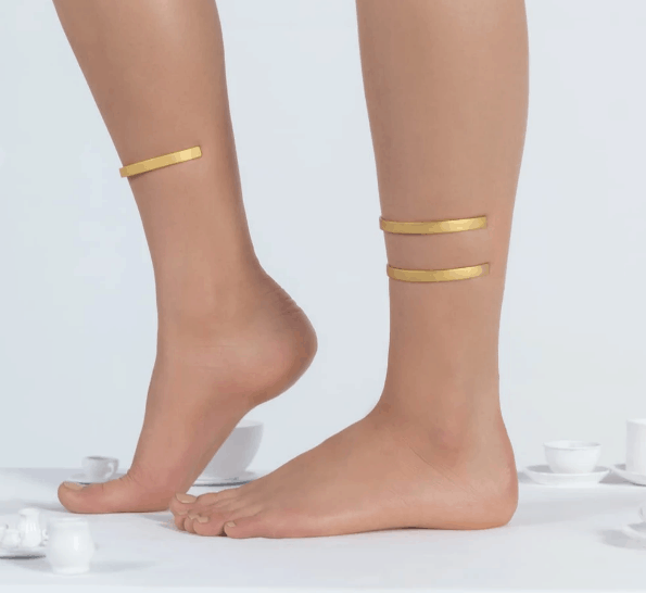 18K Gold Anklet Cuff