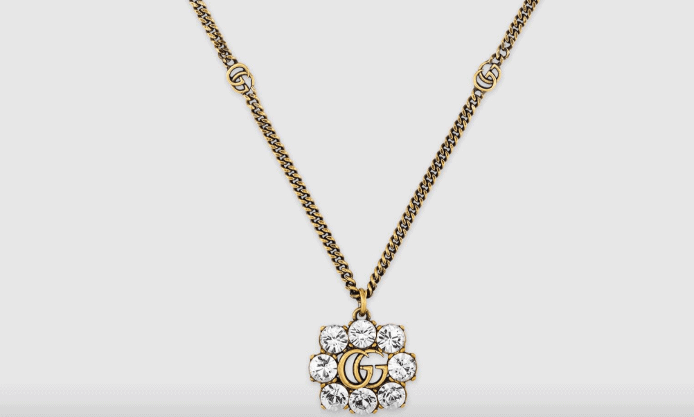 Crystal Double G Necklace