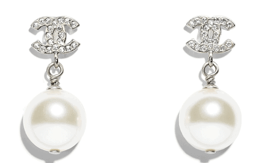 Crystal and Glass Pearl Drop Earrings