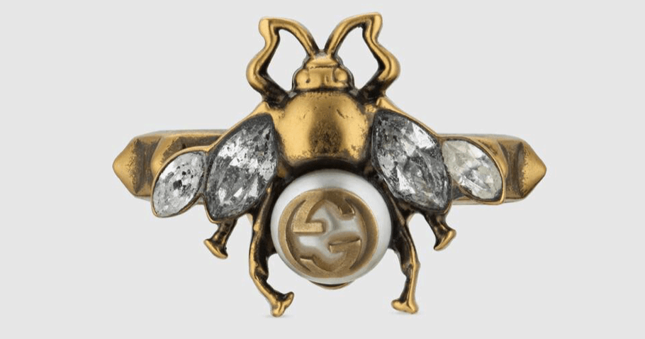 Bee Ring with Interlocking G