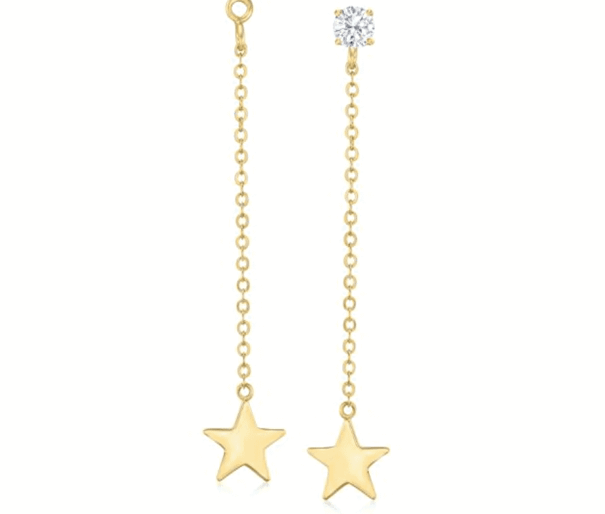 Gold Star Drop Earring Jackets