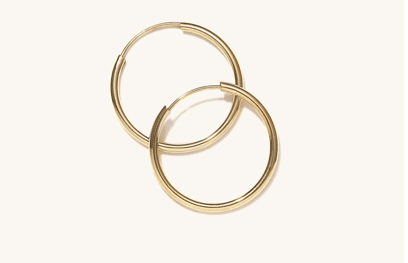 “Between” Gold Hoop Earrings