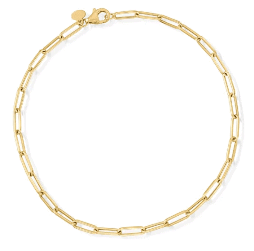 Italian 14K Gold Link Chain Anklet