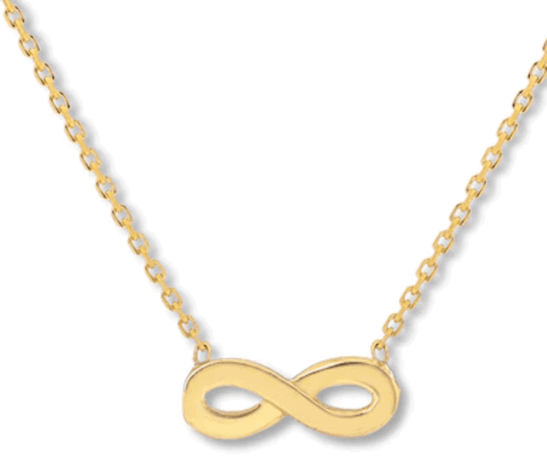 Jared 14K Yellow Gold Adjustable Infinity Necklace