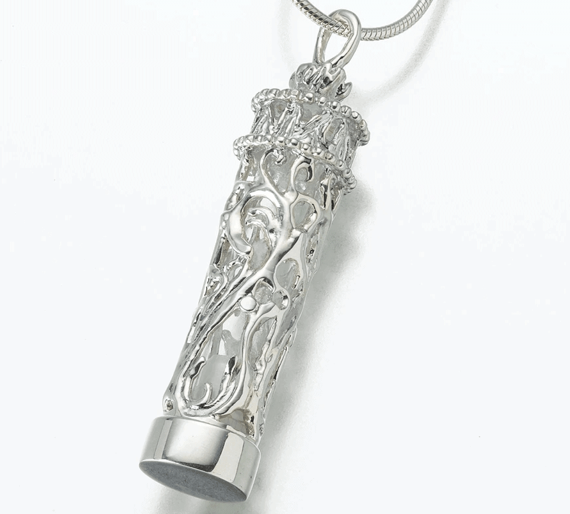 Sterling Silver Chromate Cylinder Pendant