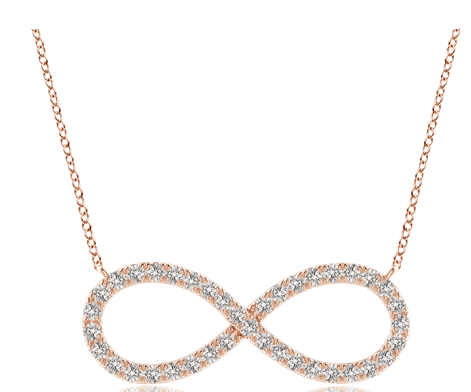 Blue Nile Diamond Infinity Necklace in White Gold