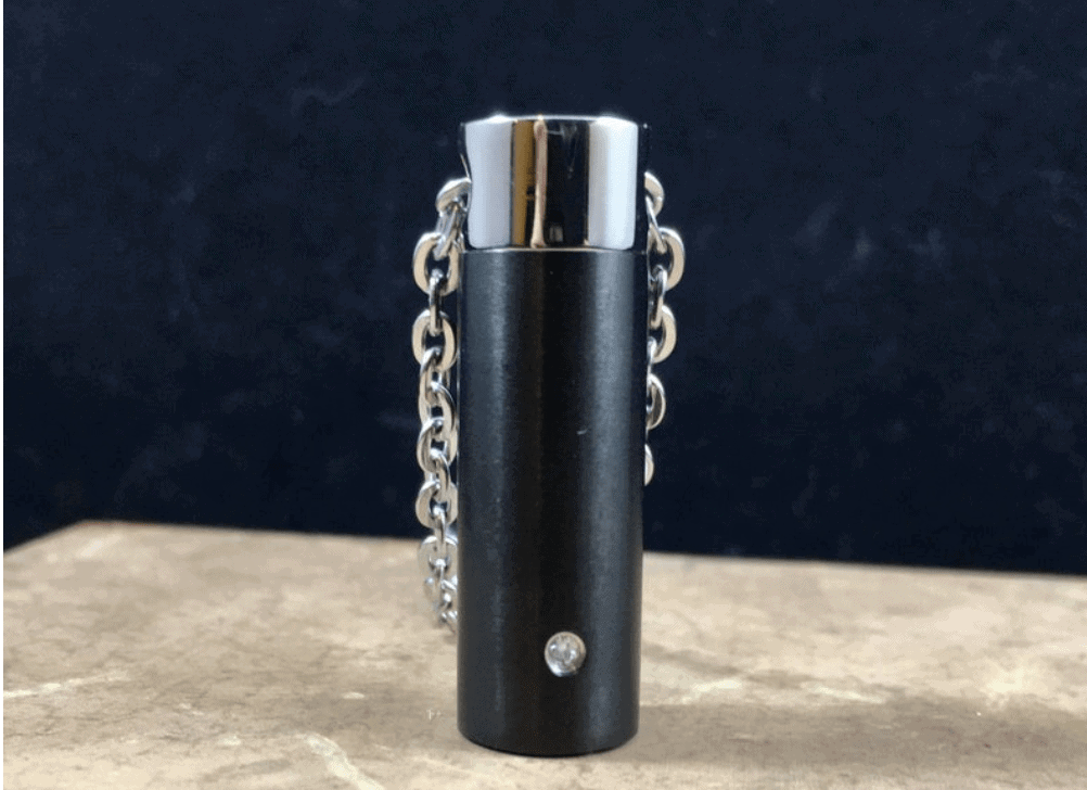 Black Stainless Steel Vial Necklace