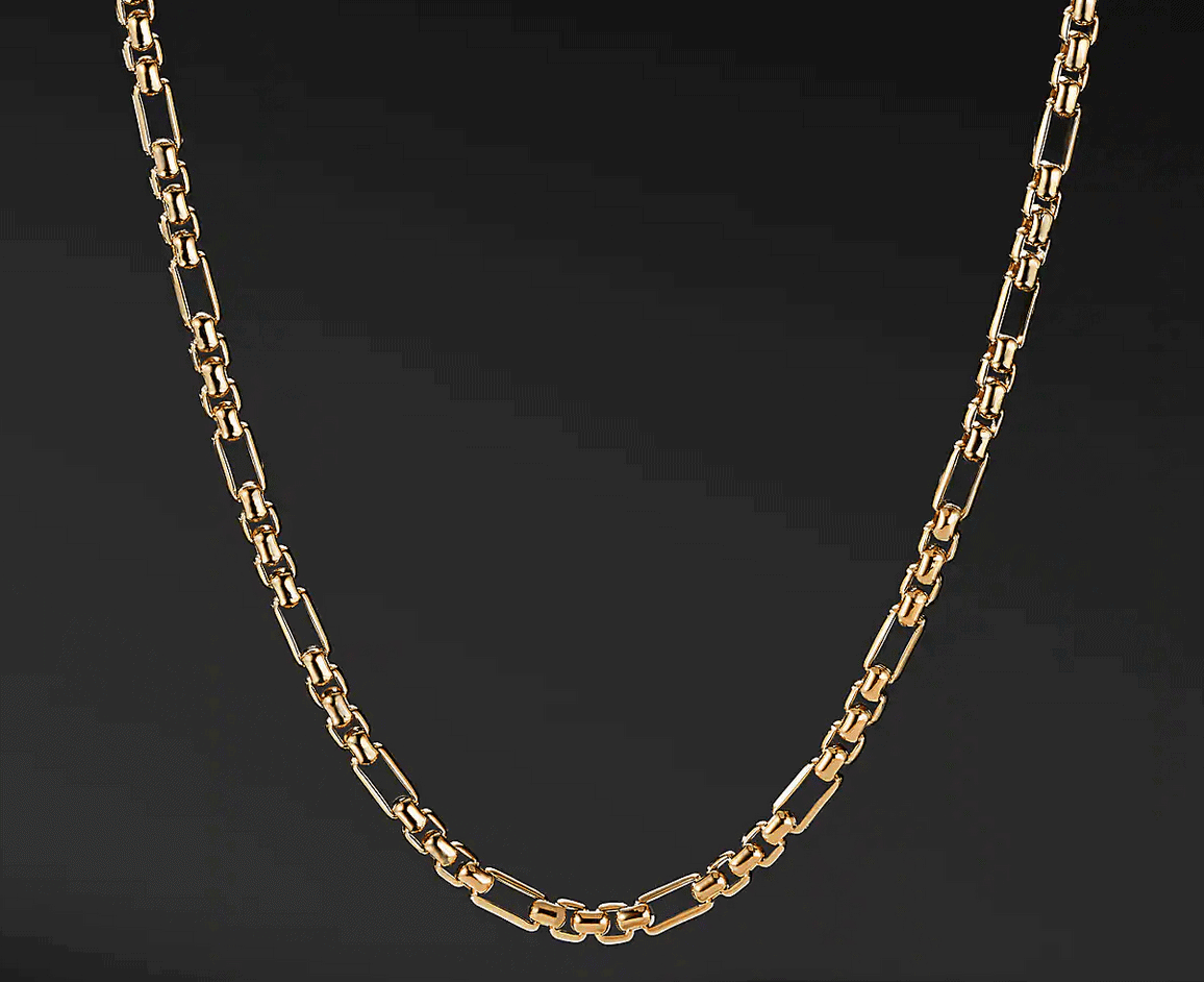 Open Station Box Chain Necklace