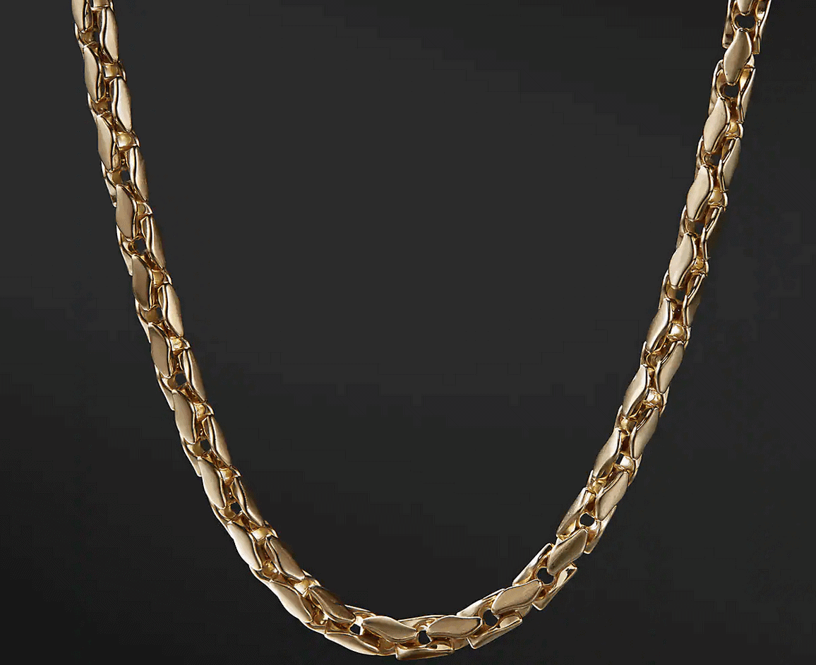 Medium Fluted Chain Necklace