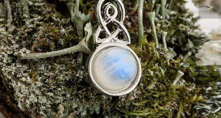 Celtic Knot Moonstone Necklace