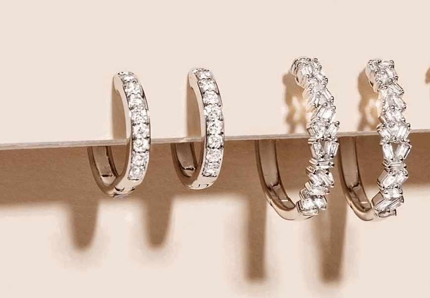 Diamond Hoop Earrings