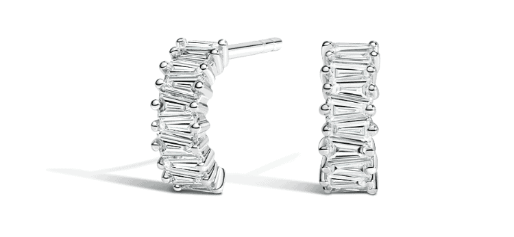 Tribeca Diamond Hoop Earrings