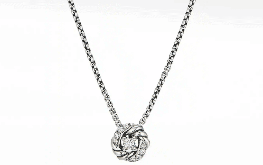 Petite Infinity Pendant Necklace with Diamonds