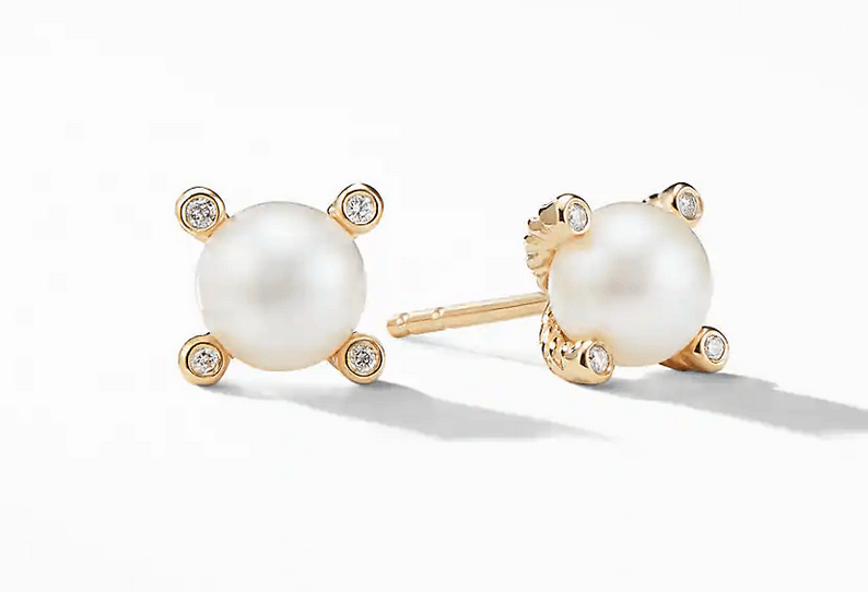 David Yurman Pearl Stud Earrings