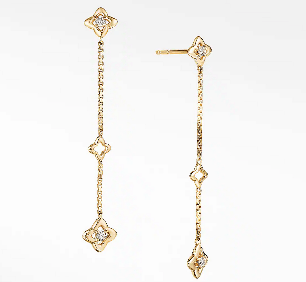 David Yurman Three Station Drop Earrings