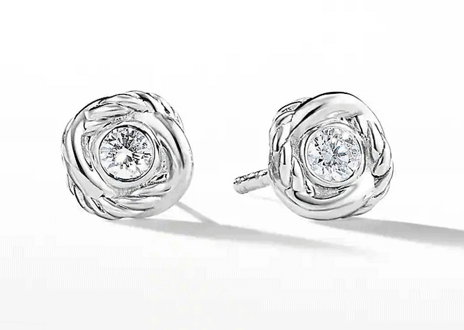 David Yurman Infinity Earrings with Diamonds