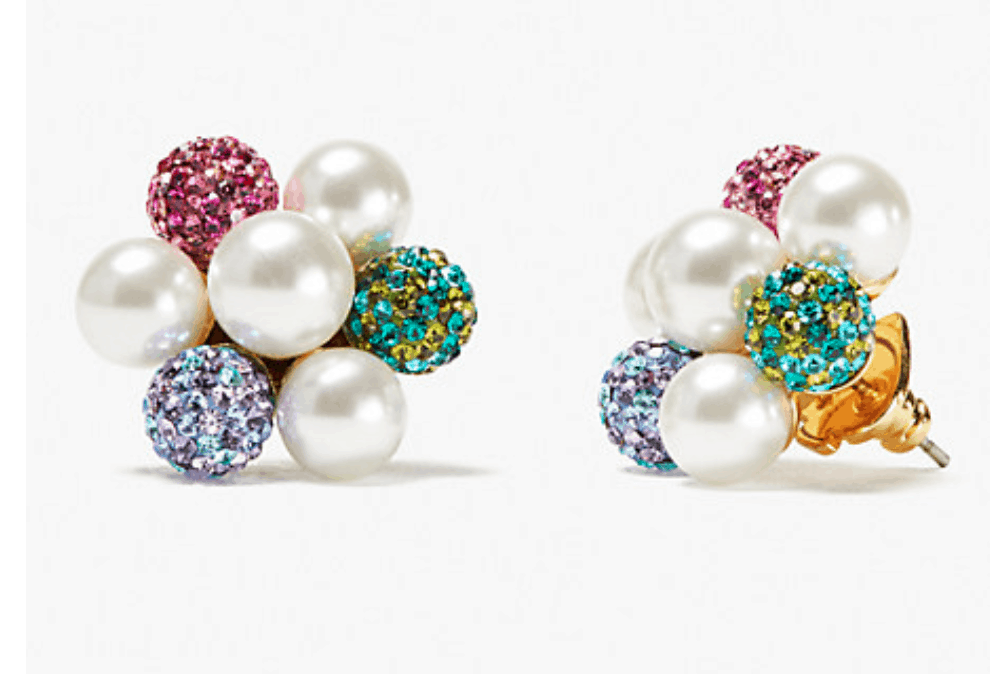 Kate Spade Pearl Power Cluster Stud Earrings