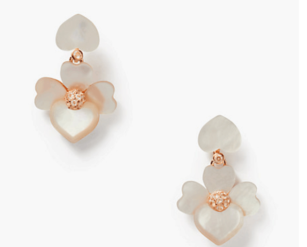 Kate Spade Precious Pansy Drop Earrings