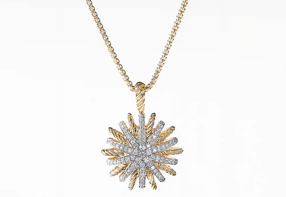 Starburst Pendant Diamond Necklace