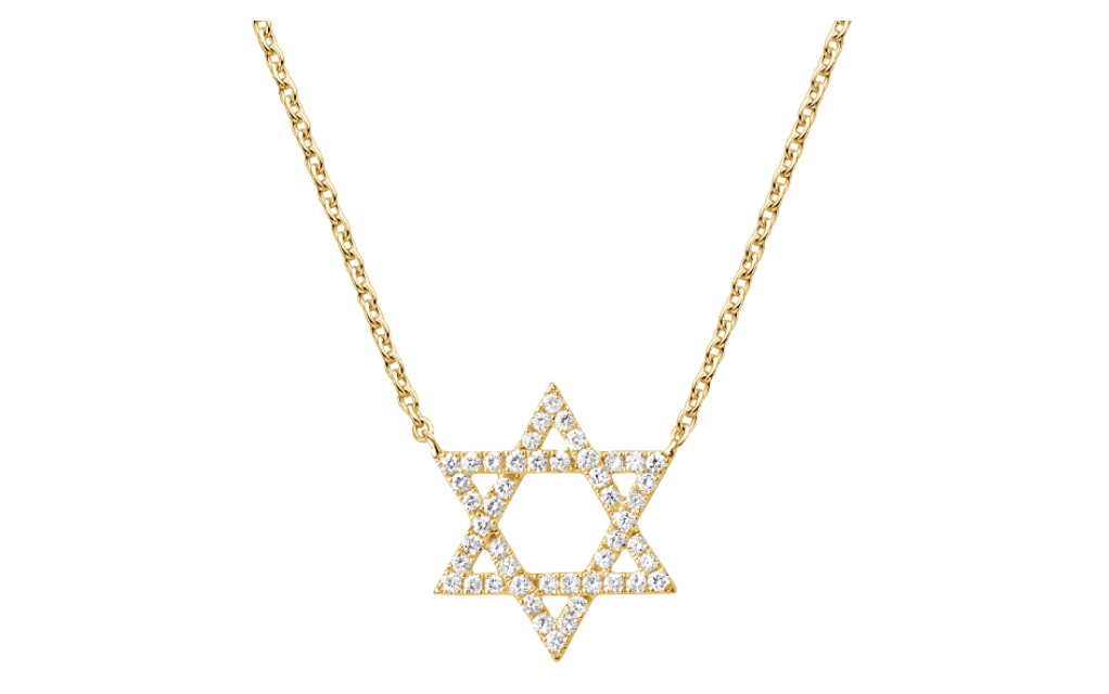 Star of David Diamond Pendant