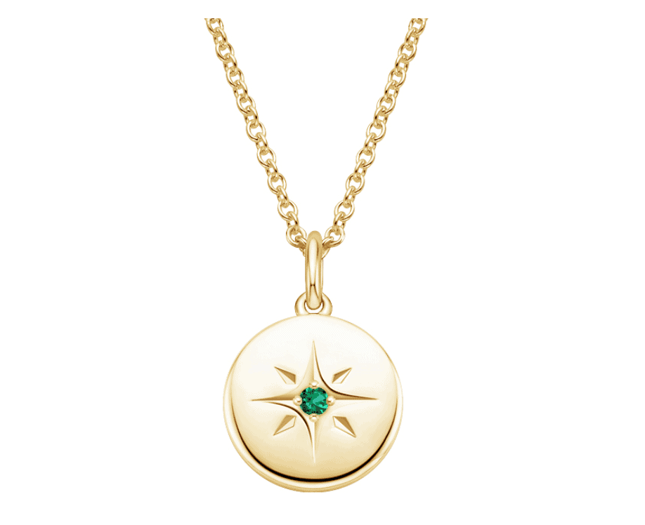 North Star Emerald Pendant Necklace