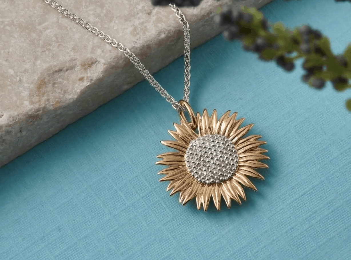 Sunflower Gold Vermeil Necklace