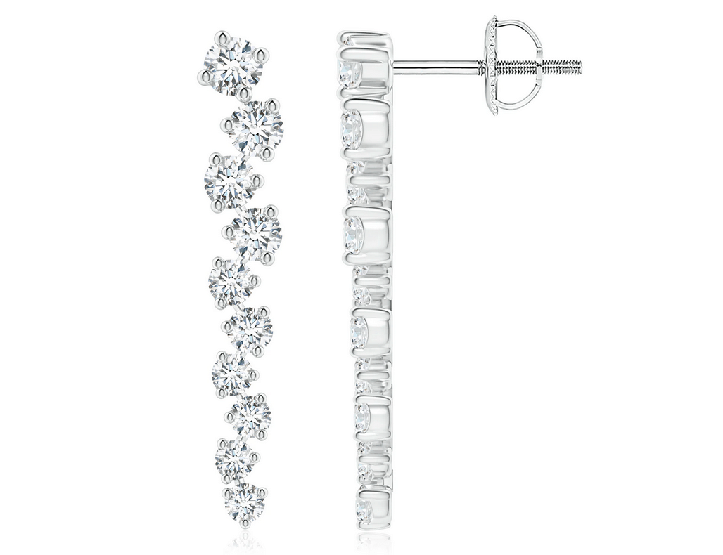 Cascading Graduated Drop Diamond Earrings