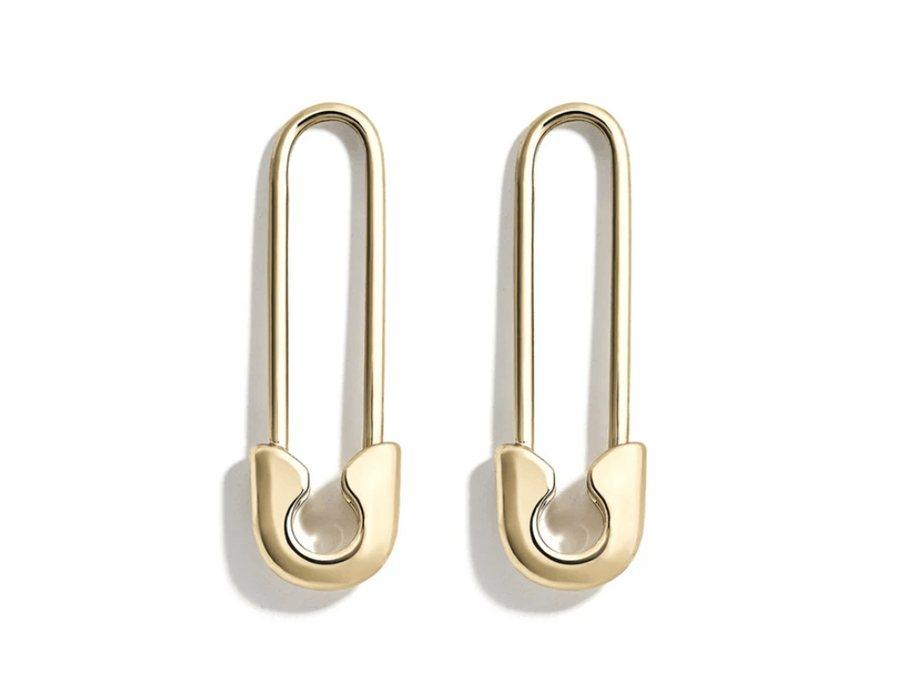 Safety Pin Drop Earrings